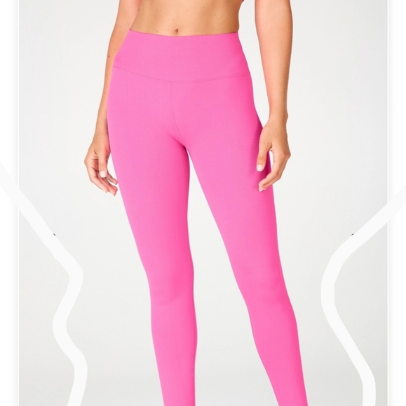 New Fabletics High Waist Powerhold Leggings Pink M - Picture 3 of 6